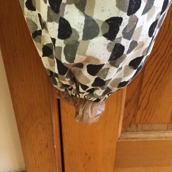 Plastic bag holder grocery dispenser Cotton Reusable Washable Mid Century Modern - Picture 2 of 3